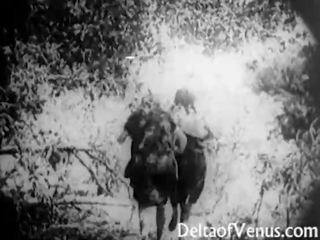 アンティーク x 定格の フィルム - a フリー 乗り - 早い 1900s エロチカ
