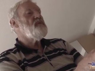 Old Young - Big phallus Grandpa Fucked by Teen she licks thick old man cock
