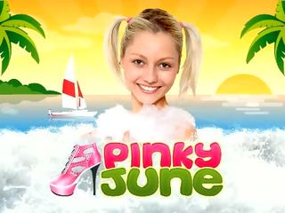 Fantastic Blond Teen Pinky June Inside Spandex Have fabulous And Unclothed