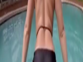 Justin Sane Fucking Pornstar Bailey Brooke in the Pool&period; He Fills her Pussy with great Cum and lets it Drip out in the Water