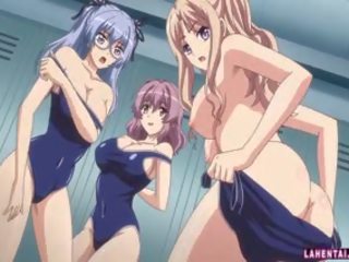 Big titted hentai girls in the locker room