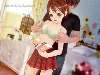 Delicate anime meita attīrīta par sekss video un bumbulīši teased