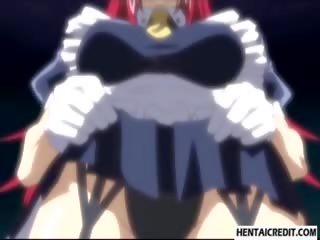 Atado hasta hentai sirvienta consigue desagradable enema