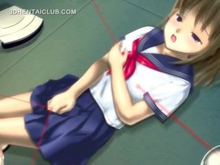 Anime divinity v školské uniforma masturbovanie pička