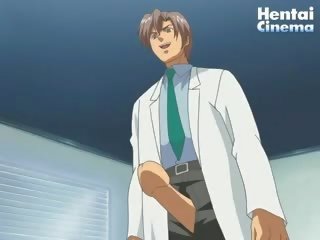 Hentai doctor Takes His Huge phallus Out Of His Pants And