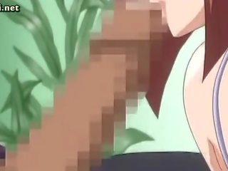 Schüchtern anime schätzchen lecken riesig schwanz