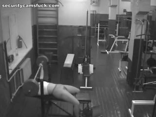 Security Webcam In The Weight Room Tapes The Astounding seductress