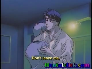 Trinh nữ hentai đồng tính gò má nóng hút và fucked lược