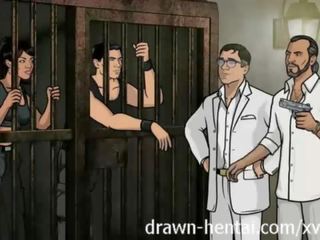 Archer hentai - prisión sucio película con lana