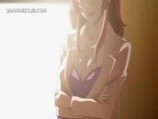 Shorthaired hentai cutie ngực trêu chọc qua cô ấy lộng lẫy gf