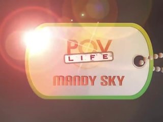 Voluptuoso jovem grávida mandy sky em pov incondicional adulto vídeo