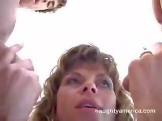 Incredible milf teacher austin takes on two