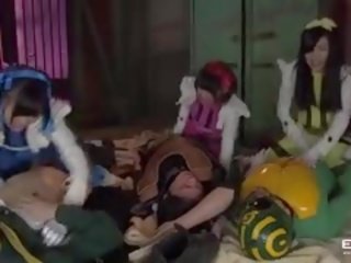 Beautiful Teen Japanese Power Rangers Gets Fucked By The Villains