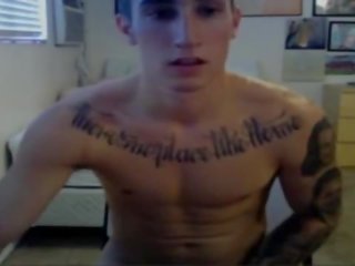 Pleasant tattooed hunk- part2 on gayboyscam.com