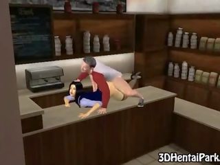 Tasty 3d kartun barista getting fucked at work