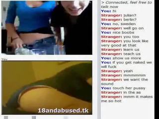 Fuck on Chatroulette Teen loves to watch