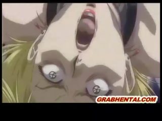 Loira hentai super brutalmente tentáculos fodido