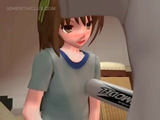 Anime anime student pieprzony z za baseball bat