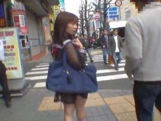 Mikan Astonishing Asian young lady Enjoys Public