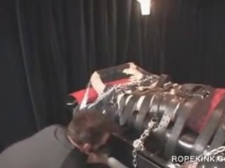 Gaging And Nipples Clipping For BDSM Amateur