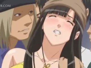 Barmfager anime xxx film slave blir brystvorter pinched i offentlig