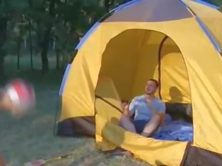 Pigtailed 19yo teenie having sex film in tent