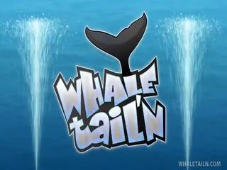 आमंत्रित ब्लोंड दिखा whale tail