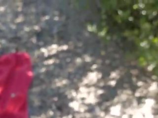 Felicity Feline fucks, sucks and gets fingered by parkranger outdoors