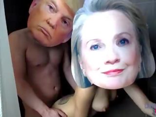 Donald trump a hillary clinton skutečný osobnost pohlaví klip páska vystavený xxx