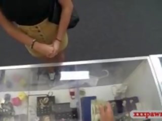 Hot kolese lassie fucked at the pawnshop to earn extra awis